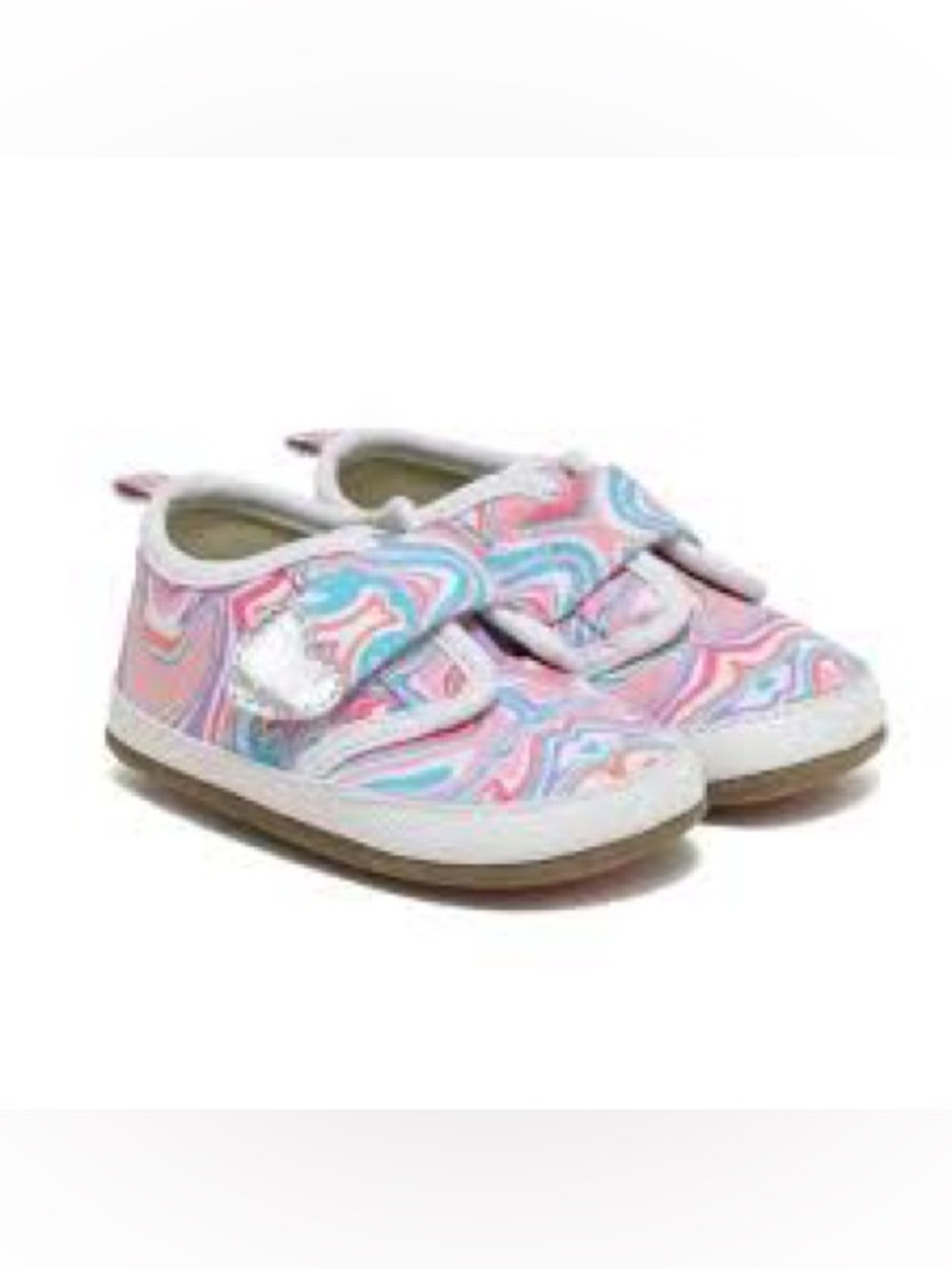 Robeez 6-9M Kids Pink Swirl Velcro Sneakers
